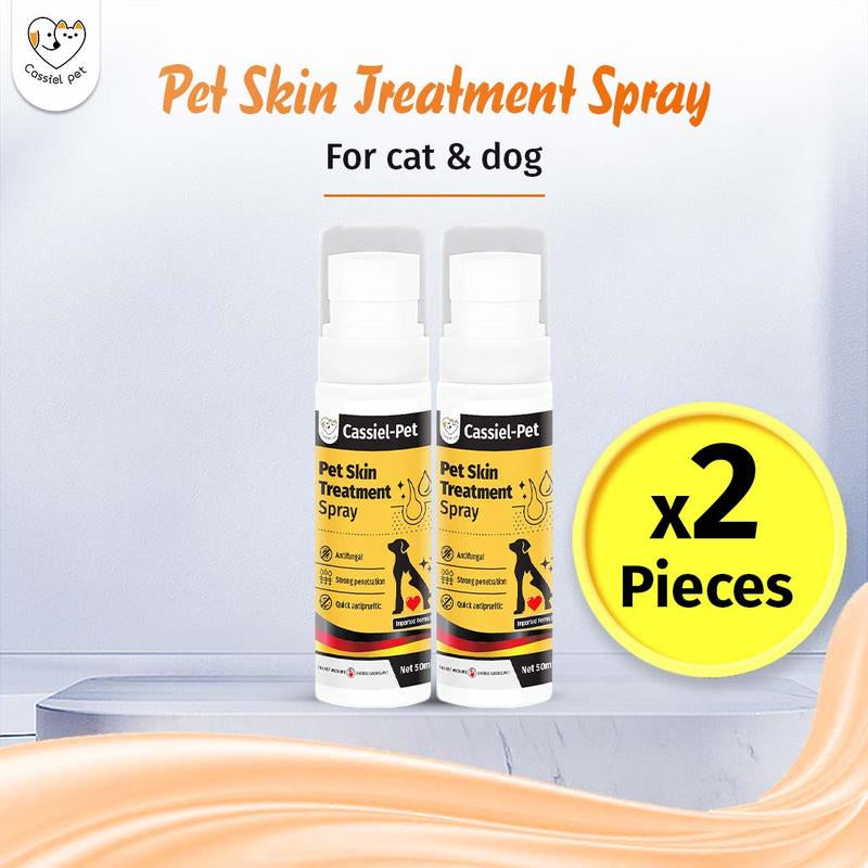 Cassiel Pet-Pet Skin Sprays for Dogs & Cats - Nature Soothing Spray for Clean and Soft Skin, Reduces Itchy Scratching