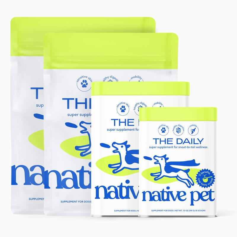 Native Pet the Daily 11-In-1 Supplement Powder for Whole Body Support for Dogs