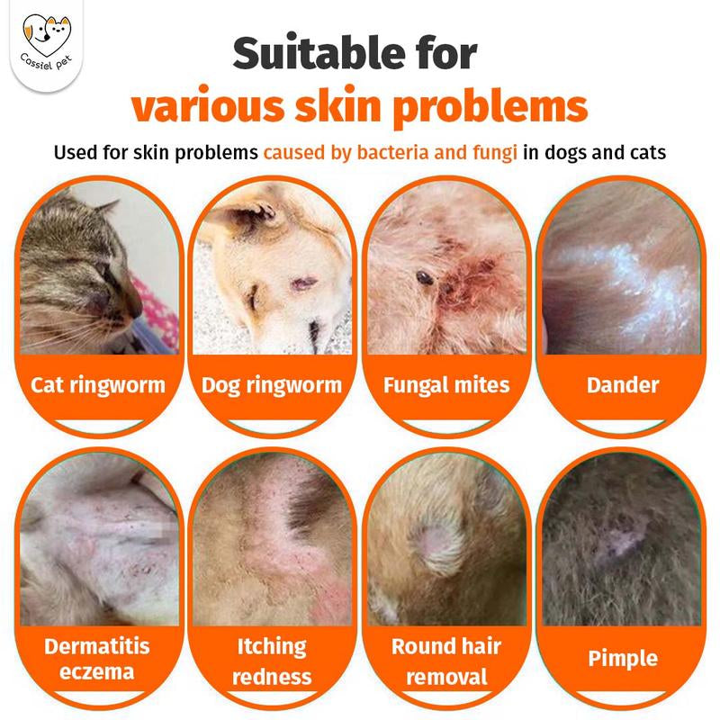 Cassiel Pet-Pet Skin Sprays for Dogs & Cats - Nature Soothing Spray for Clean and Soft Skin, Reduces Itchy Scratching