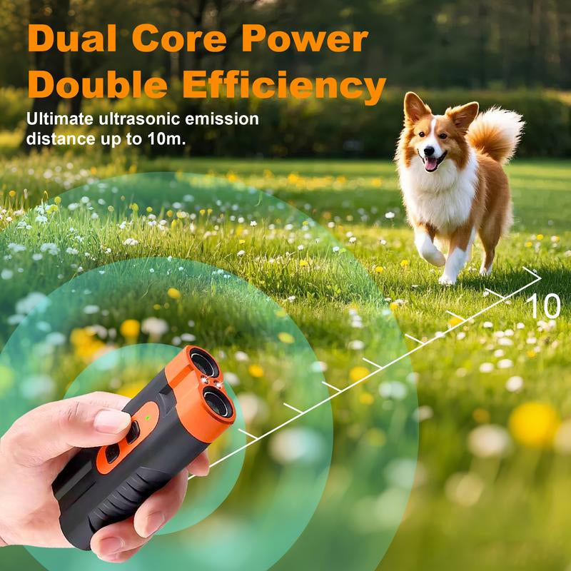 Dog Bark Guard - Professional Dog Training Tool with 2X Sonic Emitters, Ultra-Long Range, Indoor & Outdoor Use, Dog Shock Bark Collar Alternative