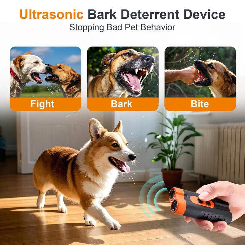 Dog Bark Guard - Professional Dog Training Tool with 2X Sonic Emitters, Ultra-Long Range, Indoor & Outdoor Use, Dog Shock Bark Collar Alternative