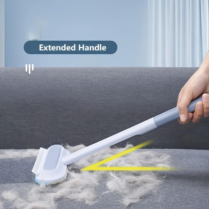 Reusable Pet Hair Remover Brush – Multi-Functional Lint Cleaner for Dog & Cat Hair, Extra-Long Handle, Washable Grooming Tool for Furniture, Clothes, Bedding, Sofa, Carpets & Window Screens