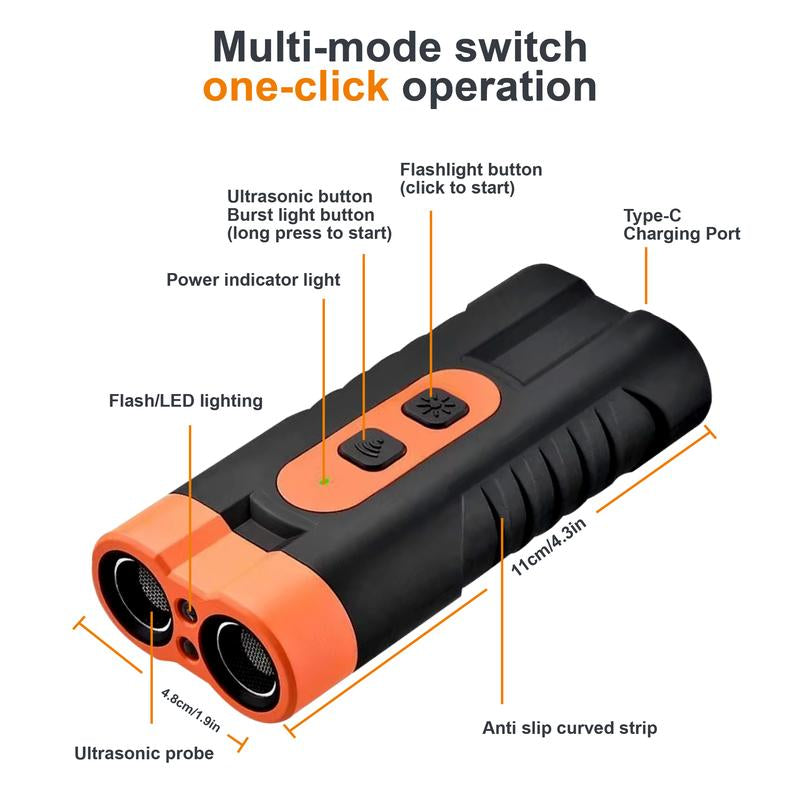 Dog Bark Guard - Professional Dog Training Tool with 2X Sonic Emitters, Ultra-Long Range, Indoor & Outdoor Use, Dog Shock Bark Collar Alternative