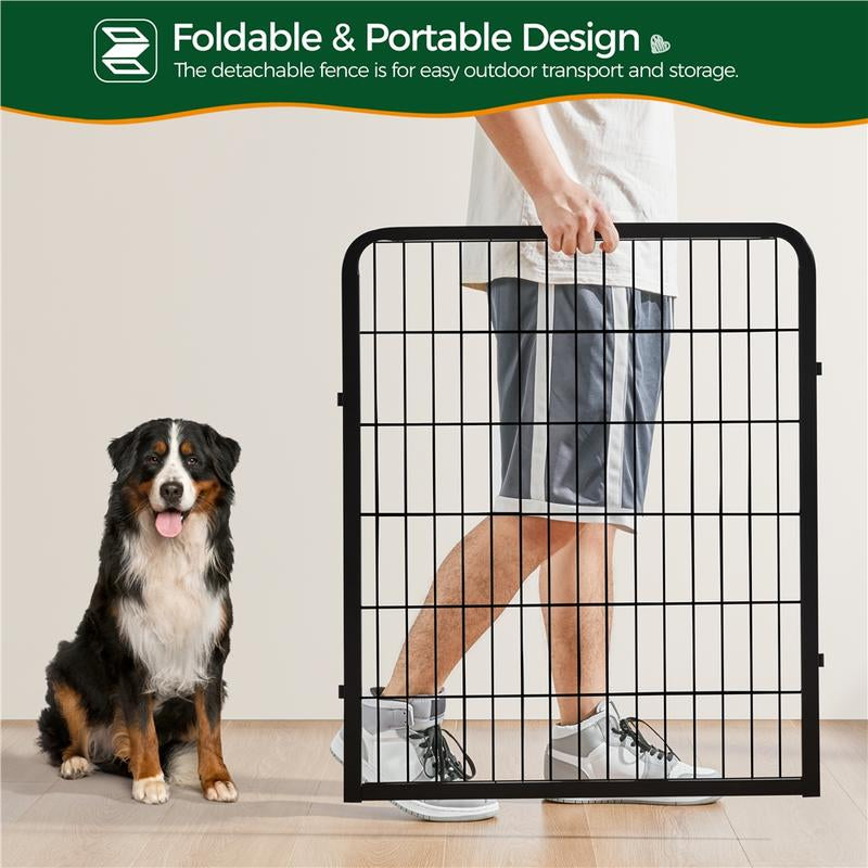 【On Sale】 Yaheetech Dog Playpen 6/8/12/16 Panels Metal Pet Playpen, Outdoor Indoor Dog Exercise Barrier Fence, 24/32/40/47 Inch