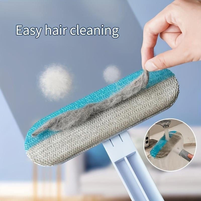 Reusable Pet Hair Remover Brush – Multi-Functional Lint Cleaner for Dog & Cat Hair, Extra-Long Handle, Washable Grooming Tool for Furniture, Clothes, Bedding, Sofa, Carpets & Window Screens