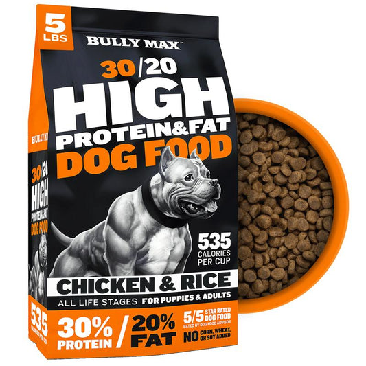 Bully Max 30/20 High Protein Dog Food 535 Calories per Cup with Trumune Technology, Supports Muscle Growth, Made in the USA, Suitable for All Ages