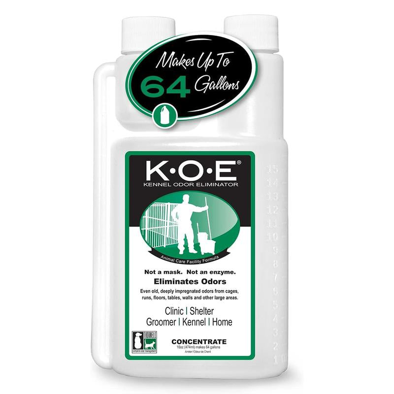 K.O.E. 16Oz Concentrate - Kennel Odor Eliminator - Non-Enzymatic Formula, KOE, Apricot, Fresh Original Scent, 16 Oz Pint [KOEA-P, KOEFS-P, KOE-P]