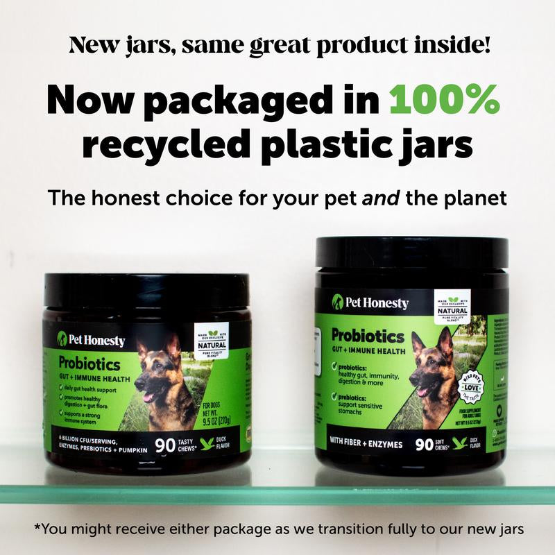 Pet Honesty Probiotics for Dogs, Pet Digestive Relief with Prebiotics, Fiber, & Digestive Enzymes - Promotes Gut & Immune Health - Made with a Natural Blend of Ingredients to Support Diarrhea