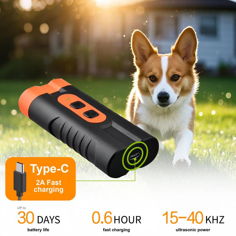 Dog Bark Guard - Professional Dog Training Tool with 2X Sonic Emitters, Ultra-Long Range, Indoor & Outdoor Use, Dog Shock Bark Collar Alternative