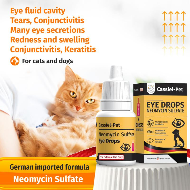 Cassiel-Pet Eye Drops,Dog&Cat Tear Stain Cleaner,Pet Eye Drops for Dogs&Cats,Sooth Dry Eyes Pink Eyes,Dog&Cat Eye Infection Treatment to Soothe Eye Allergy,Remove Tear Stains and Relieve Itchy Eyes,Natural Formula, No Artificial Ingredientsdealsforyoudays