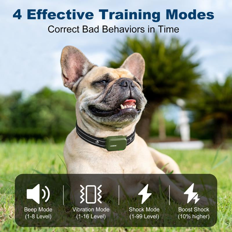 JUGBOW Dog Training Collar 4200FT Dog Training Behavior Aid, Remote IPX7 Waterproof with 4 Training Modes, Outdoor Rechargeable E-Collar DT61
