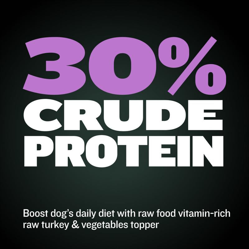 Bully Max Freeze-Dried Raw Dog Food Toppers for Puppies and Adult Dogs - Turkey with Real Fruits & Veggies - Natural Meal Enhancers with Vitamins
