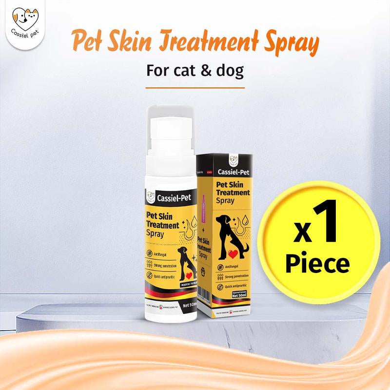 Cassiel Pet-Pet Skin Sprays for Dogs & Cats - Nature Soothing Spray for Clean and Soft Skin, Reduces Itchy Scratching