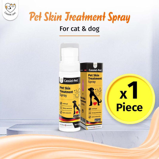 Cassiel Pet-Pet Skin Sprays for Dogs & Cats - Nature Soothing Spray for Clean and Soft Skin, Reduces Itchy Scratching