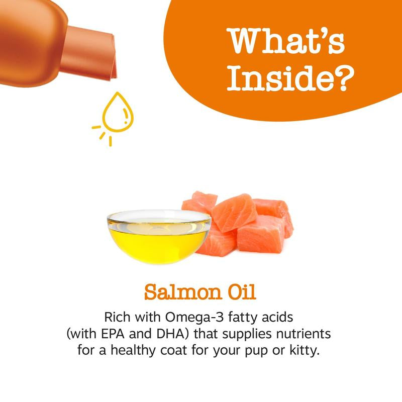 Zesty Paws Wild Alaskan Salmon Oil Formula for Dogs & Cats, Omega 3 Fatty Acid Fish Oil with EPA & DHA for Dog Skin and Coat