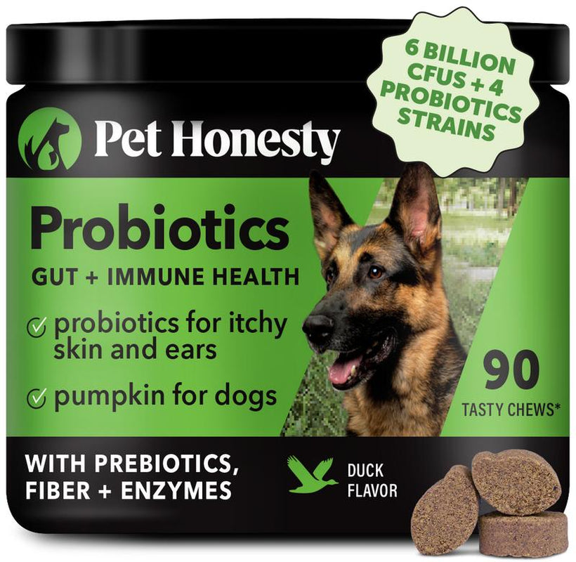 Pet Honesty Probiotics for Dogs, Pet Digestive Relief with Prebiotics, Fiber, & Digestive Enzymes - Promotes Gut & Immune Health - Made with a Natural Blend of Ingredients to Support Diarrhea