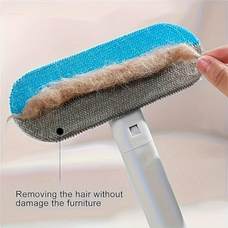 Reusable Pet Hair Remover Brush – Multi-Functional Lint Cleaner for Dog & Cat Hair, Extra-Long Handle, Washable Grooming Tool for Furniture, Clothes, Bedding, Sofa, Carpets & Window Screens